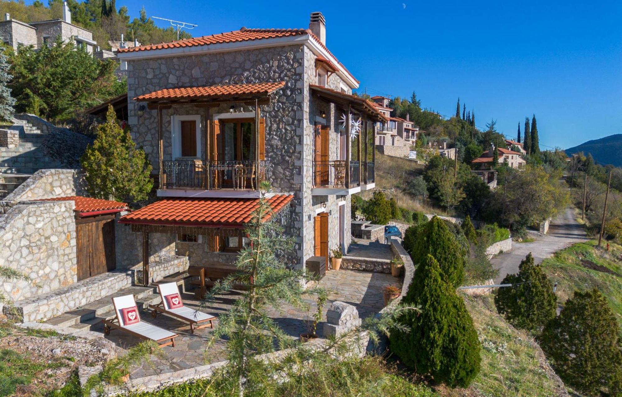 Rock Dandy Deluxe Chalet In Arachova - Delphi, Sauna, Prv Parking, Amazing View Экстерьер фото